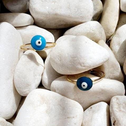 Bague Fine en Acier Inoxydable avec Œil - Élégante et Délicate - AlbertineAndTheSun