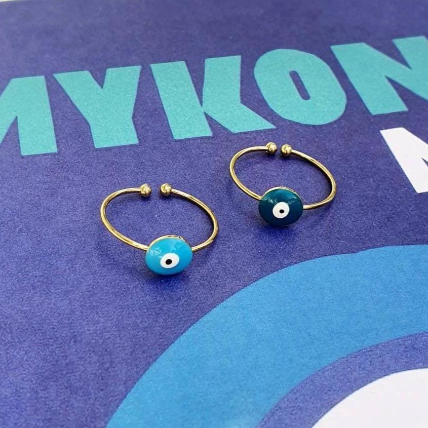 Bague Fine en Acier Inoxydable avec Œil - Élégante et Délicate - AlbertineAndTheSun