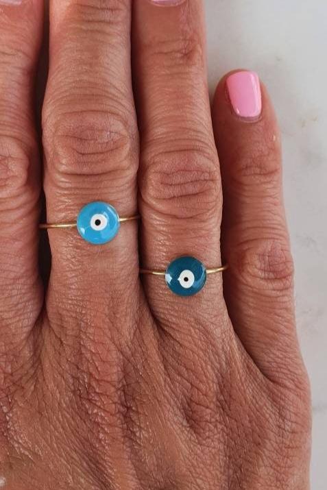 Bague Fine en Acier Inoxydable avec Œil - Élégante et Délicate - AlbertineAndTheSun
