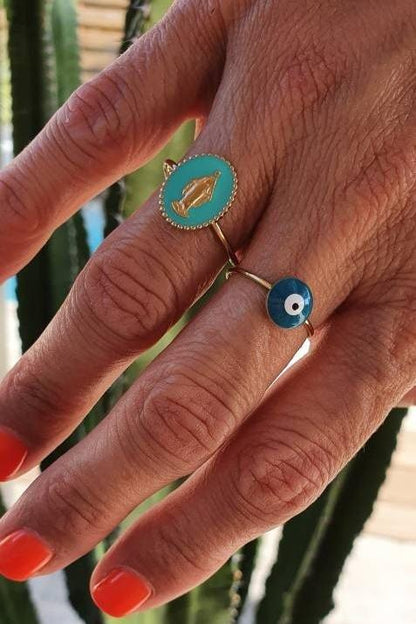 Bague Fine en Acier Inoxydable avec Œil - Élégante et Délicate - AlbertineAndTheSun