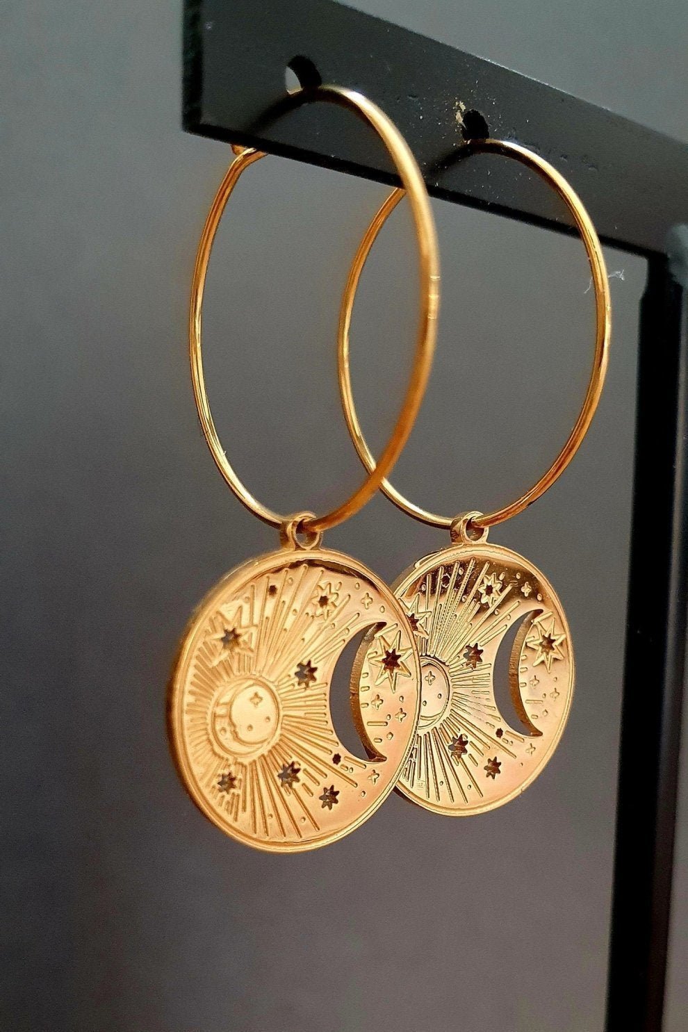 Boucles "Talisman Lune et Etoile" - AlbertineAndTheSun