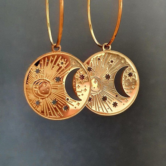 Boucles "Talisman Lune et Etoile" - AlbertineAndTheSun