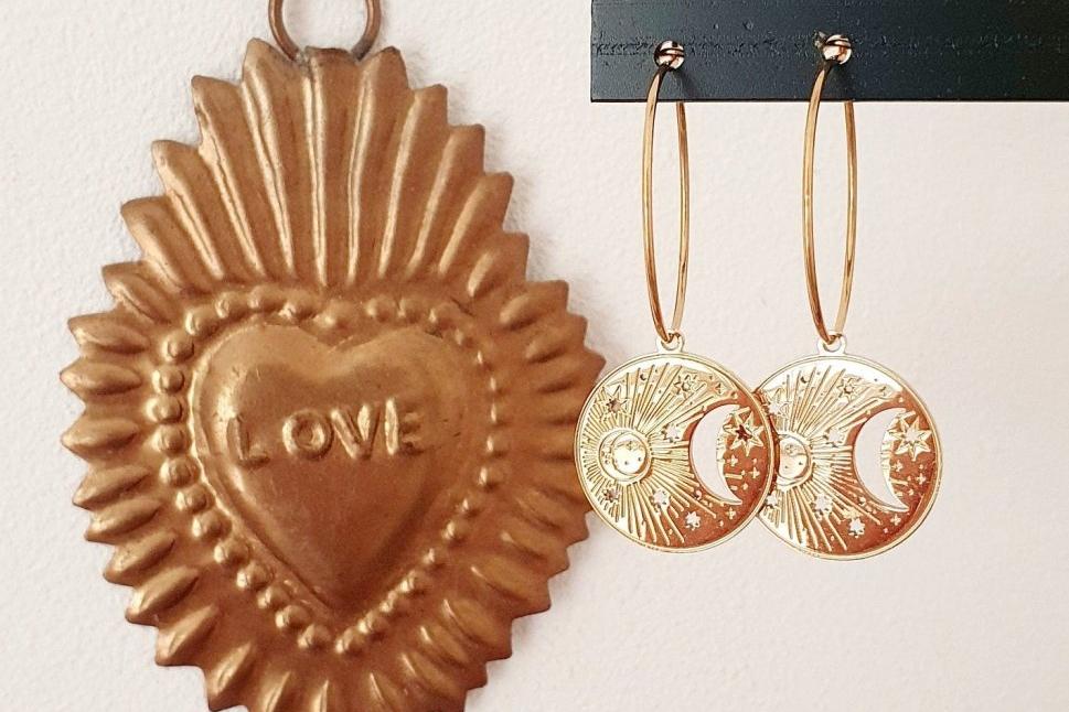 Boucles "Talisman Lune et Etoile" - AlbertineAndTheSun