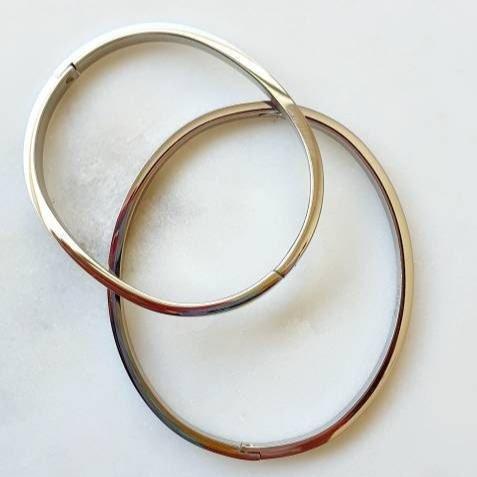 Bracelet Jonc Argent - Gravé Mère Fille Assorti - Cadeau Bijou Famille Amour - AlbertineAndTheSun