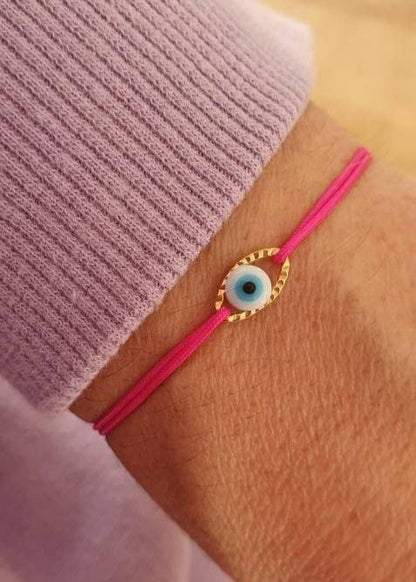 Bracelet "Œil - Cordon Coloré" - Personnalisable - AlbertineAndTheSun
