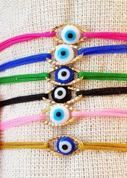 Bracelet "Œil - Cordon Coloré" - Personnalisable - AlbertineAndTheSun