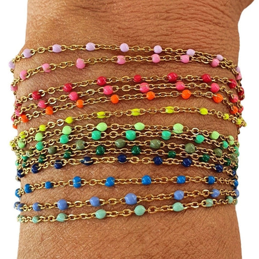 Bracelet "Perles de Résine" - Personnalisable - AlbertineAndTheSun