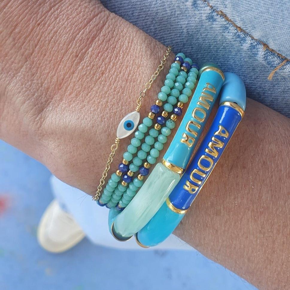 Bracelet "Talisman Amour" - Bleu - AlbertineAndTheSun
