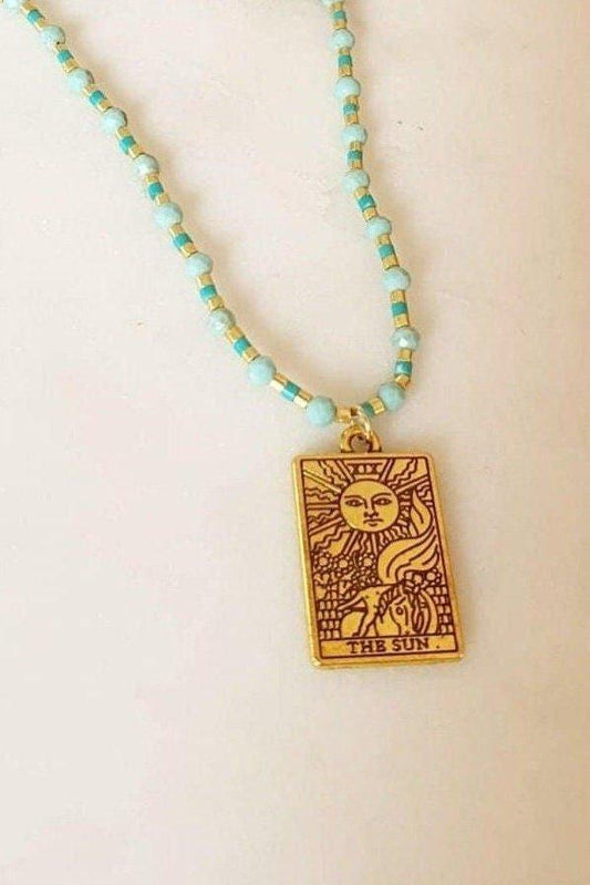 Collier "Carte Tarot - Soleil" - AlbertineAndTheSun