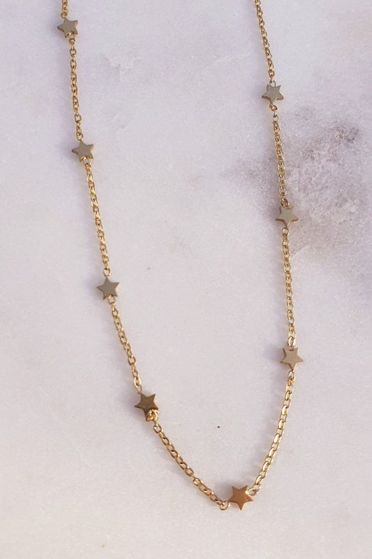 Collier Constellation - Chaîne Fine avec Étoiles, Ras de Cou, Réglable et Ajustable - AlbertineAndTheSun